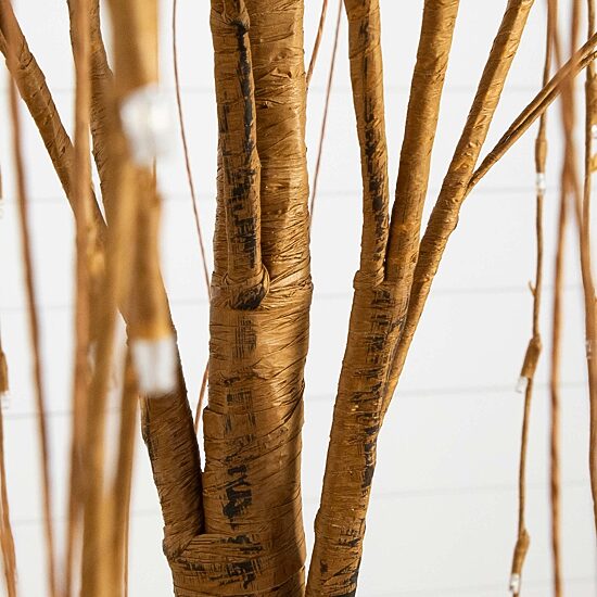 Nearly Natural 6ft Pre-Lit Artificial Willow  With 160 Warm White Led Lights 6 Foot Pre-Lit Willow Christmas Tree