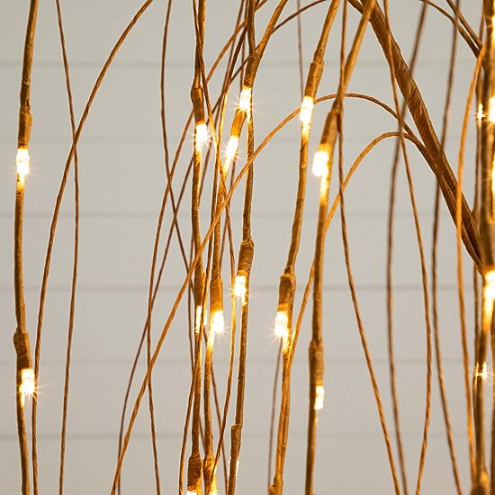 Nearly Natural 6ft Pre-Lit Artificial Willow  With 160 Warm White Led Lights 6 Foot Pre-Lit Willow Christmas Tree