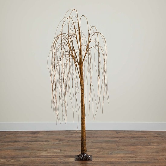 Nearly Natural 6ft Pre-Lit Artificial Willow  With 160 Warm White Led Lights 6 Foot Pre-Lit Willow Christmas Tree