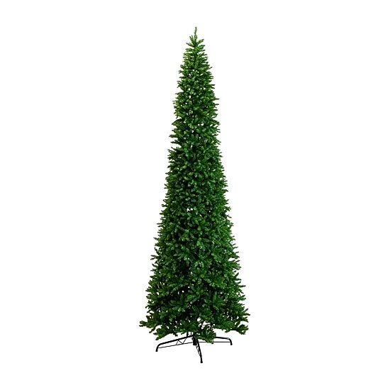Nearly Natural Artificial Slim Green Mountain Pine  With 1600 Warm White Led Lights And 4660 Branches 14 Feet Pre-Lit Pine Christmas Tree
