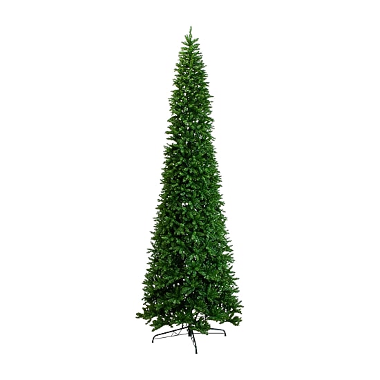 Nearly Natural 15ft Artificial Slim Green Mountain Pine  With 1900 Warm White Led Lights And 5460 Branches Pre-Lit Pine Christmas Tree