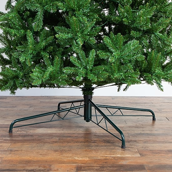 Nearly Natural 15ft Artificial Slim Green Mountain Pine  With 1900 Warm White Led Lights And 5460 Branches Pre-Lit Pine Christmas Tree
