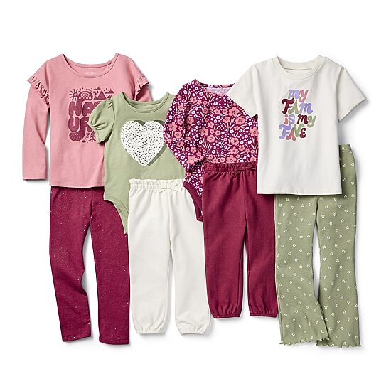 Okie Dokie Toddler & Little Girls Round Neck Short Sleeve Regular Fit Graphic T-Shirt