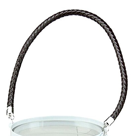 18'' Clear Glass Pillar Candle Lantern with White Metal Frame