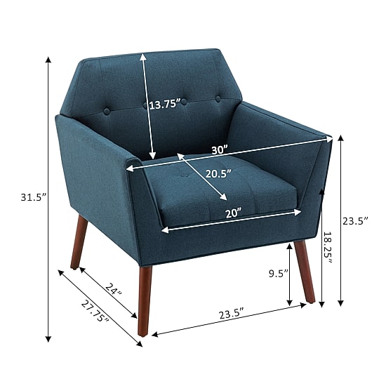 Take-A-Seat Andy Mid Century Modern Accent Lounge Armchair