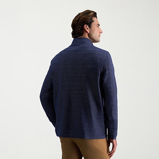 Haggar Mens Mock Neck Long Sleeve Quarter-Zip Pullover