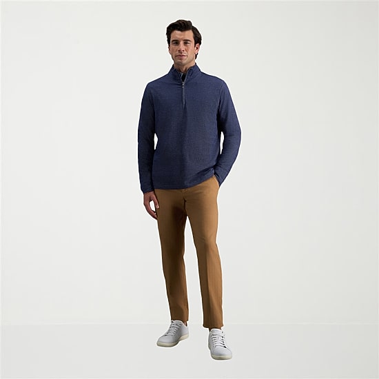 Haggar Mens Mock Neck Long Sleeve Quarter-Zip Pullover