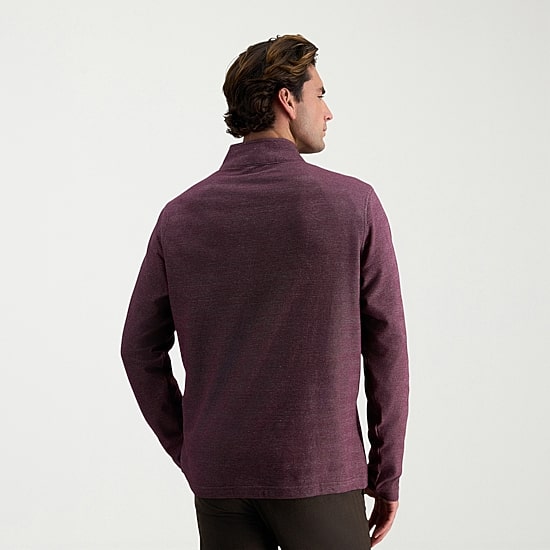 Haggar Mens Mock Neck Long Sleeve Quarter-Zip Pullover