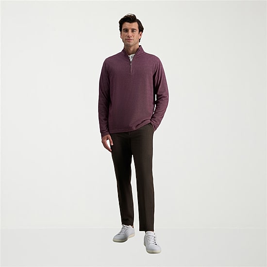 Haggar Mens Mock Neck Long Sleeve Quarter-Zip Pullover