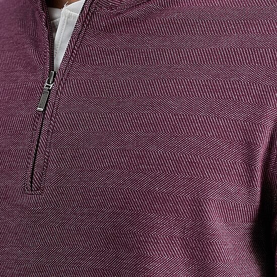 Haggar Mens Mock Neck Long Sleeve Quarter-Zip Pullover