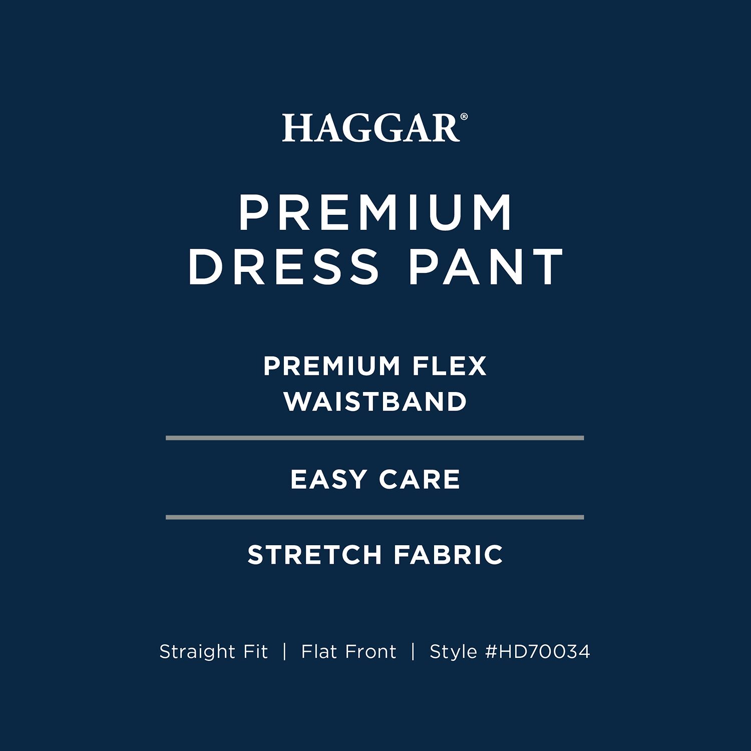 Haggar Premium Comfort Melange Broken Twill Mens Straight Fit Dress Flat Front Pant