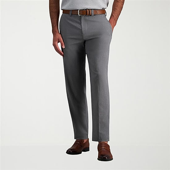 Haggar Cool Right Performance Flex Mens Straight Fit Flat Front Pant