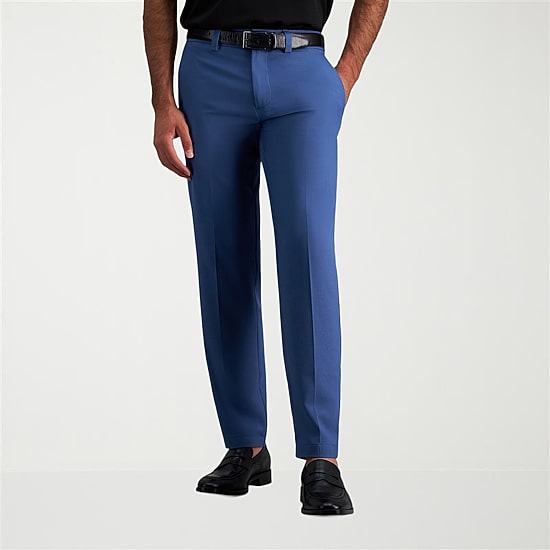 Haggar Cool Right Performance Flex Mens Straight Fit Flat Front Pant