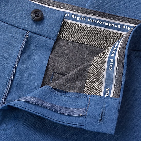 Haggar Cool Right Performance Flex Mens Straight Fit Flat Front Pant