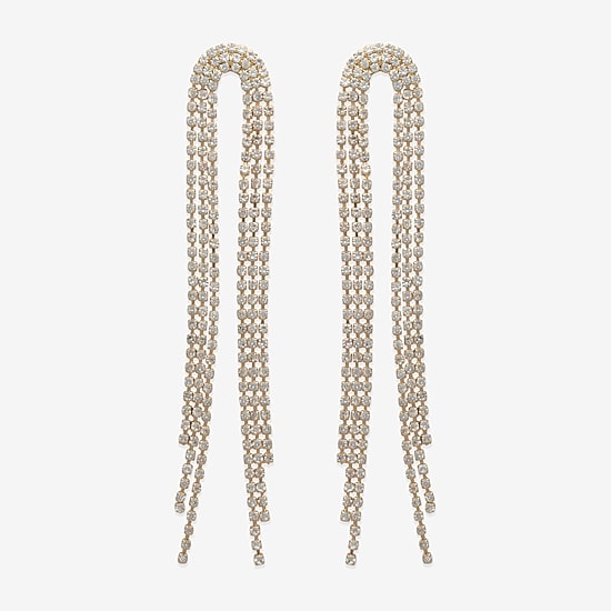 Bijoux Bar Gold Tone Womens Glass Drop Earrings