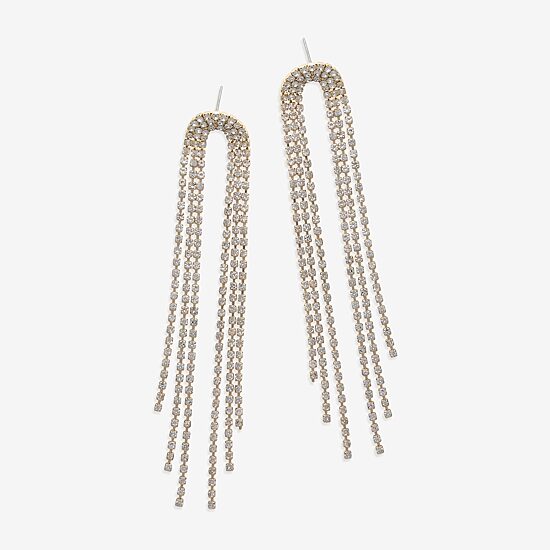 Bijoux Bar Gold Tone Womens Glass Drop Earrings