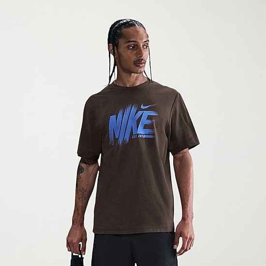 Nike Mens Crew Neck Short Sleeve Regular Fit Graphic T-Shirt