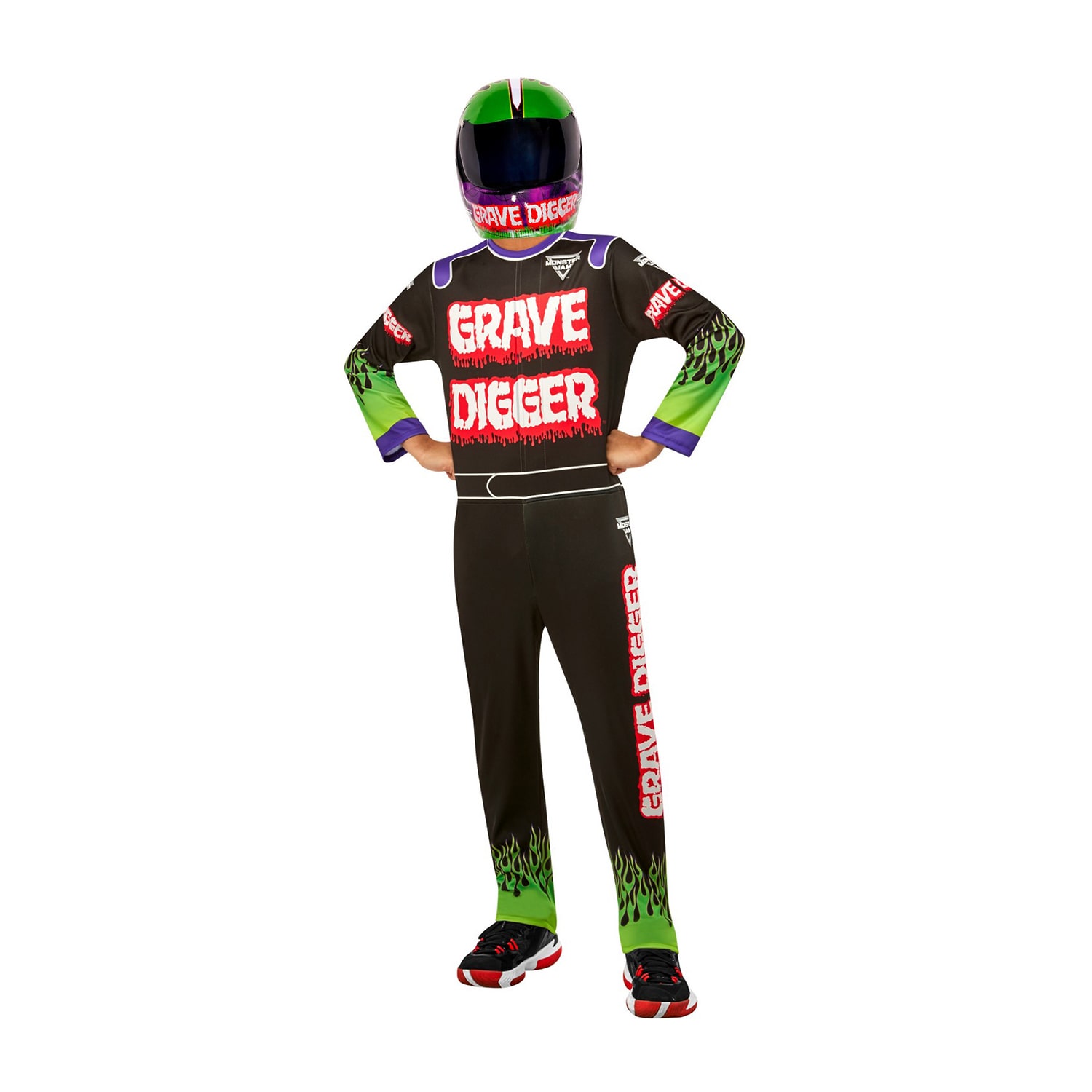 Little & Big Kid Boys Grave Digger Monster Jam 2-pc. Costume