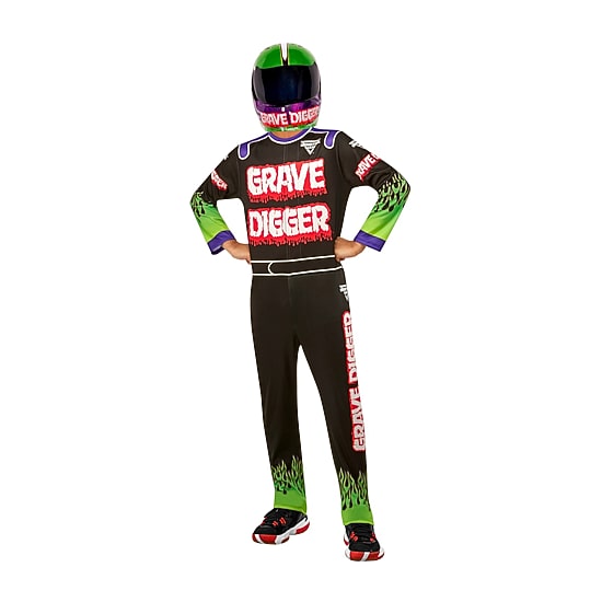 Little & Big Kid Boys Grave Digger Monster Jam 2-pc. Costume