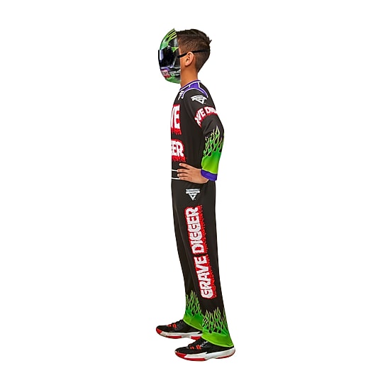 Little & Big Kid Boys Grave Digger Monster Jam 2-pc. Costume