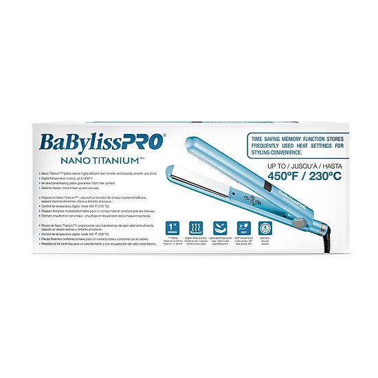 BaByliss Nano Titanium 1" Flat Iron