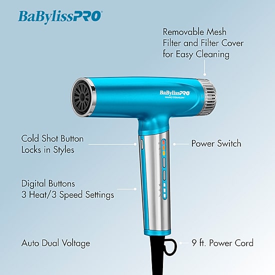 BaByliss Nano Titanium Light Ionic High-Speed Hair Dryer