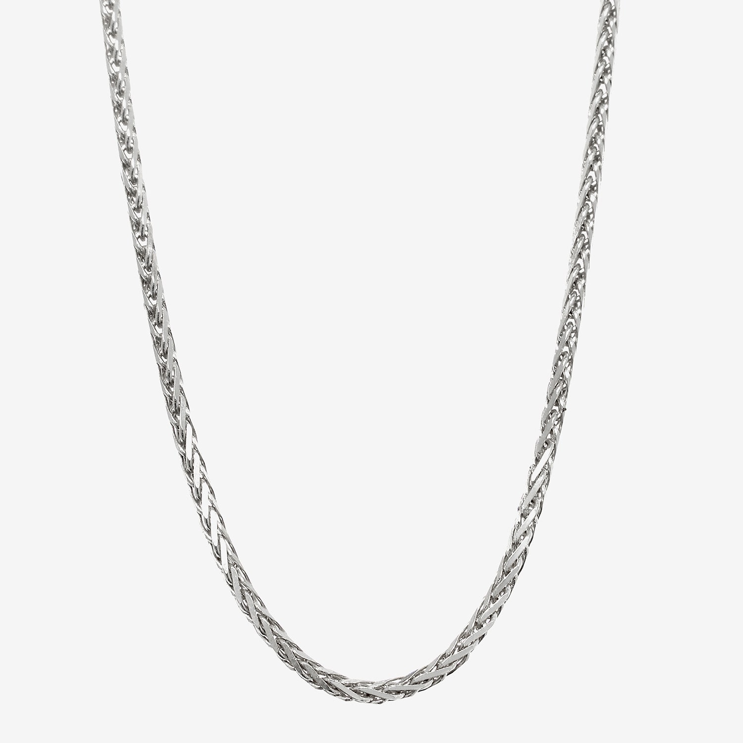 Womens 14K Gold 16 Inch Wheat Chain Necklace