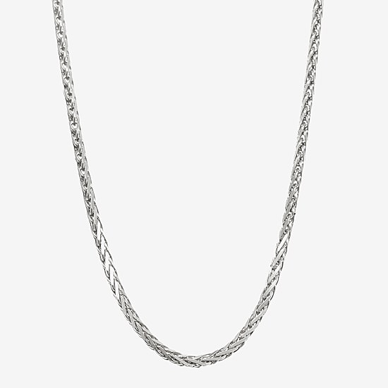 Womens 14K Gold 16 Inch Wheat Chain Necklace