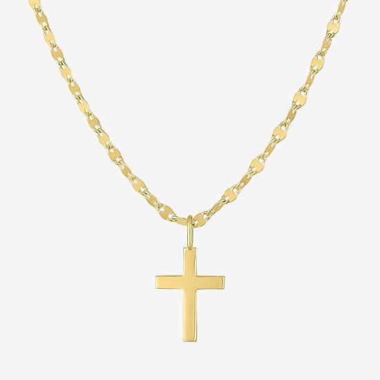 Yes, Please! Cross Womens Diamond Accent Lab Grown White Diamond Accent Cross 2-pc. Pendant Necklace Set