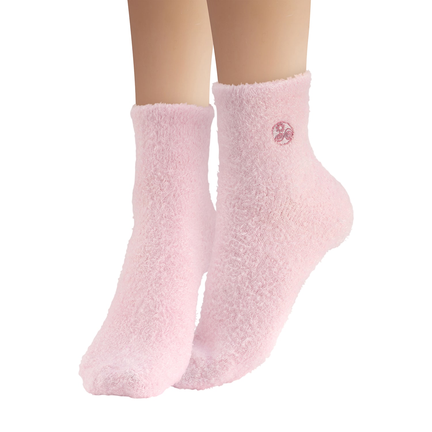 Earth Therapeutics Pink Plaid Aloe Moisturizing Socks