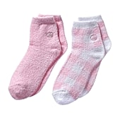 Earth Therapeutics Pink Plaid Aloe Moisturizing Socks