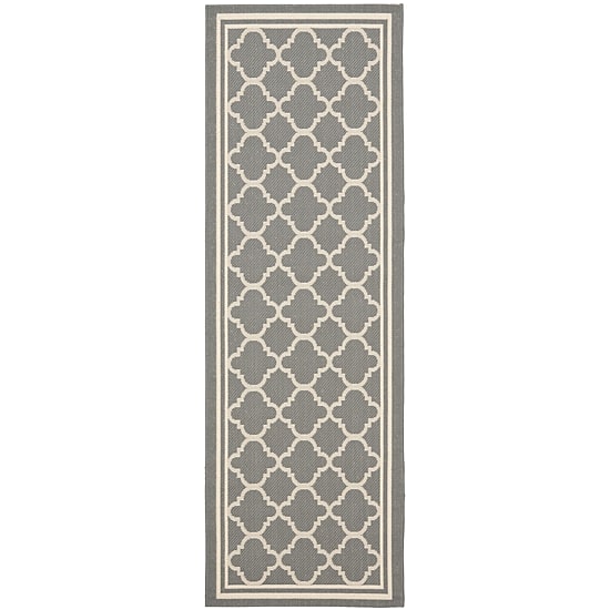 Safavieh Courtyard Collection Crispian Geometric Indoor/Outdoor Runner Rug