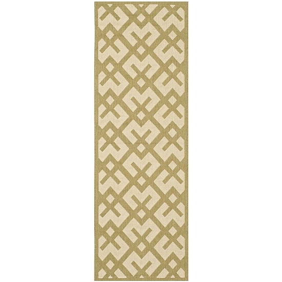 Safavieh Courtyard Collection Darrin Geometric Indoor/Outdoor Runner Rug