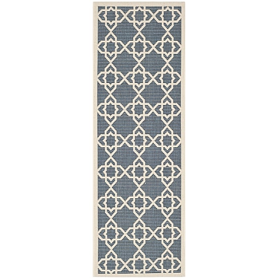 Safavieh Courtyard Collection Nicol Geometric Indoor/Outdoor Runner Rug