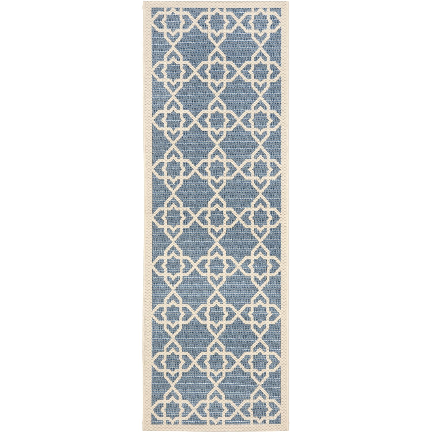 Safavieh Courtyard Collection Nicol Geometric Indoor/Outdoor Runner Rug