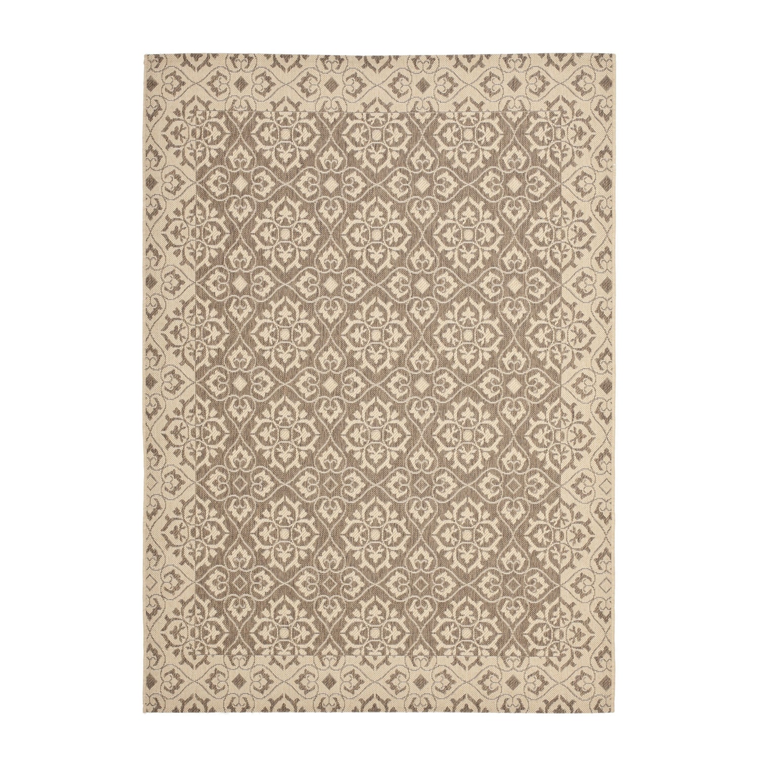 Safavieh Courtyard Collection Spots Oriental Indoor/Outdoor Area Rug