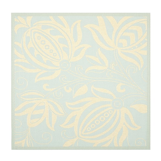 Safavieh Courtyard Collection Tarek Floral Indoor/Outdoor Square Area Rug