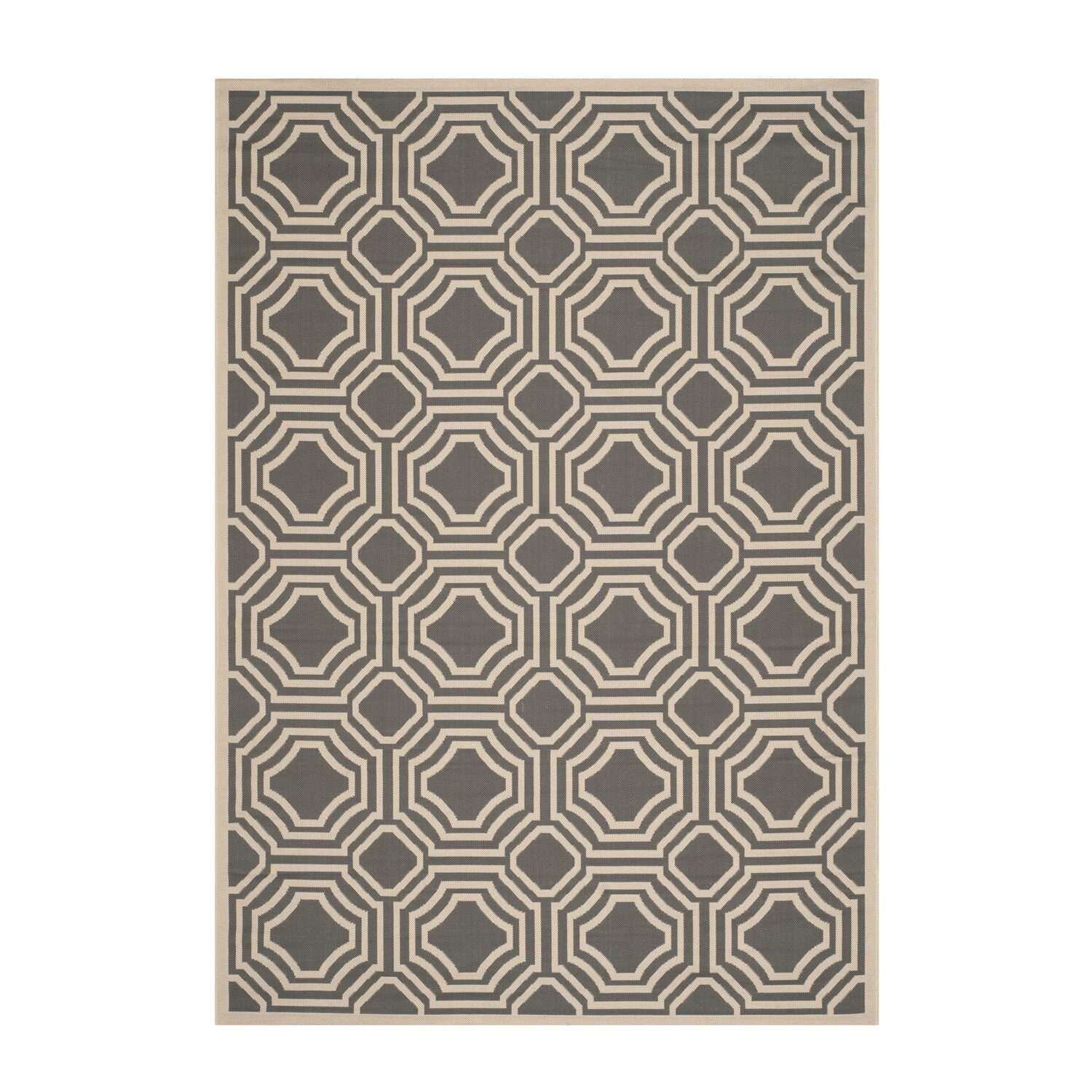 Safavieh Courtyard Collection Torma Geometric Indoor/Outdoor Area Rug