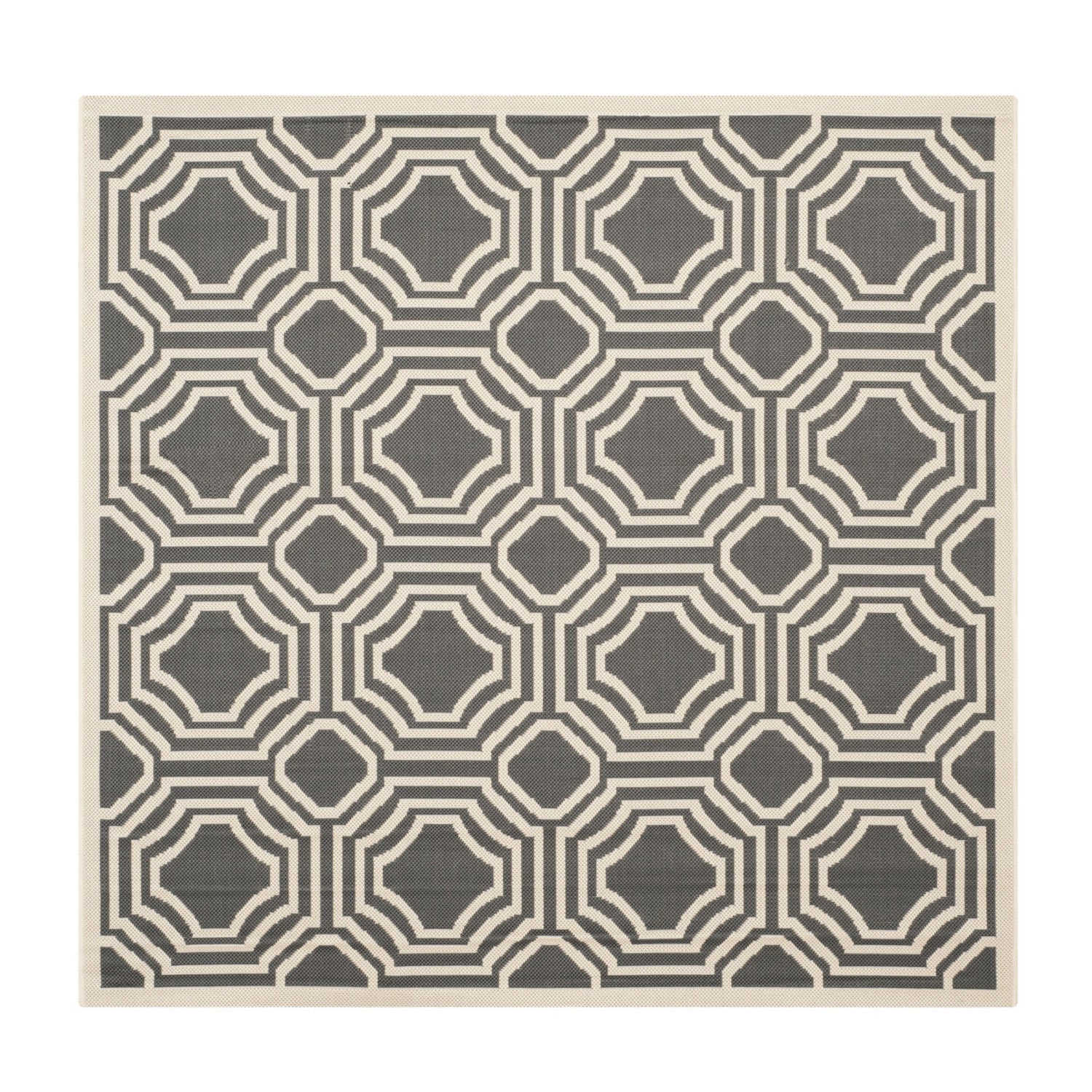 Safavieh Courtyard Collection Torma Geometric Indoor/Outdoor Square Area Rug