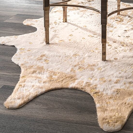 nuLoom Iraida Faux Cowhide Rectangular Rug