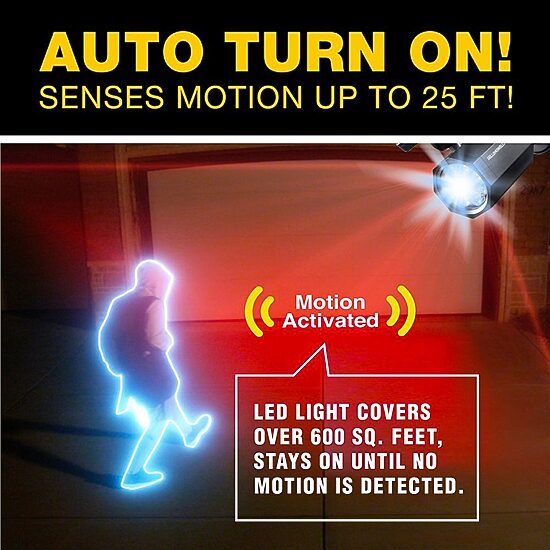 Bell + Howell Bionic Spotlight Solar Powered Motion Activated Outdoor Spotlight Night Light