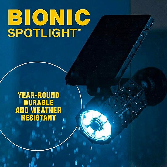 Bell + Howell Bionic Spotlight Solar Powered Motion Activated Outdoor Spotlight Night Light