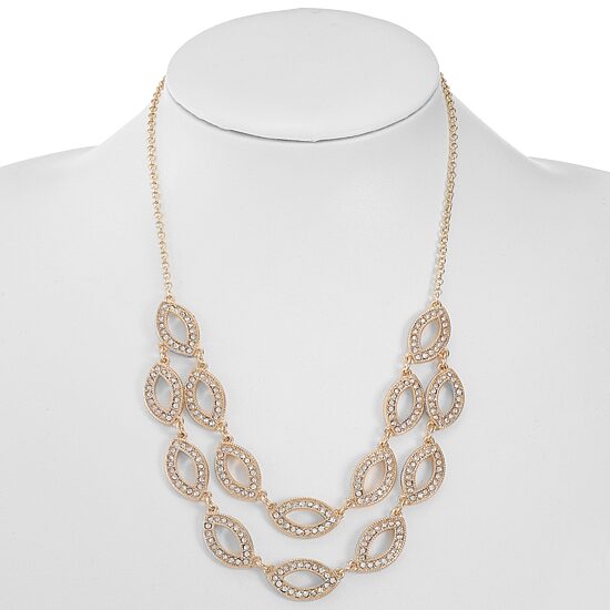 Monet Jewelry Layered Womens 10 Inch Collar Necklace