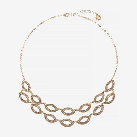 Monet Jewelry Layered Womens 10 Inch Collar Necklace