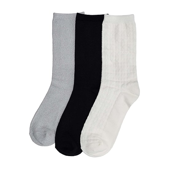 Cuddl Duds Midweight Womens 3 Pair Crew Socks