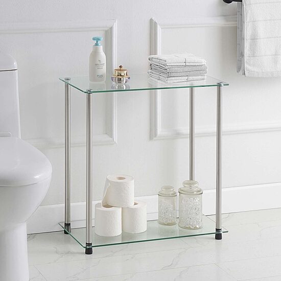 Convenience Concepts Classic Glass Glass End Table