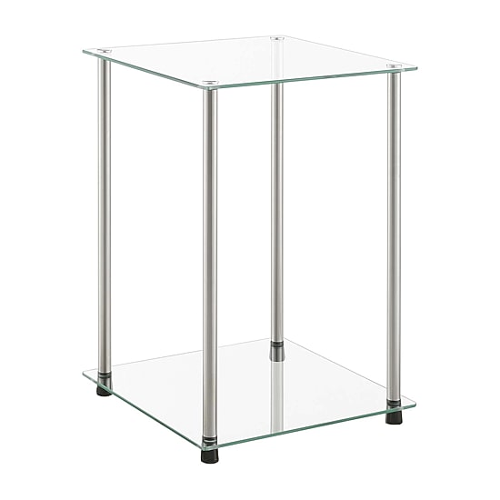 Convenience Concepts Classic Glass Glass End Table