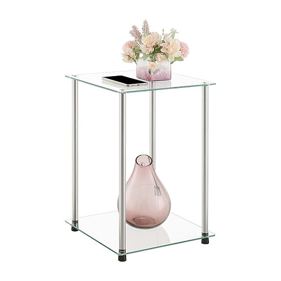 Convenience Concepts Classic Glass Glass End Table