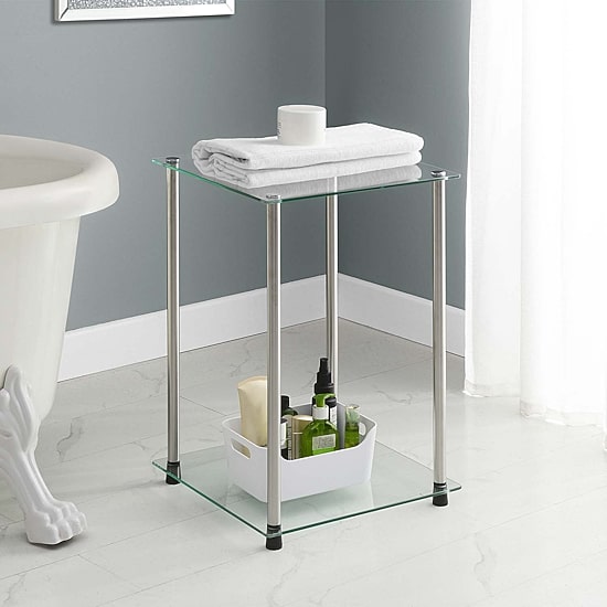 Convenience Concepts Classic Glass Glass End Table