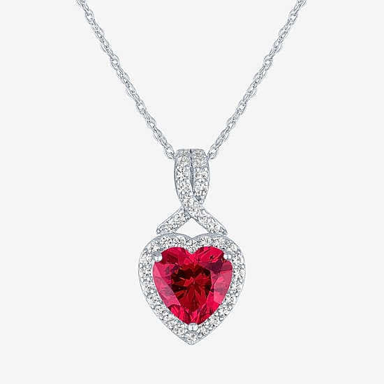 Lab Created Gemstone Sterling Silver Heart 3-pc. Jewelry Set